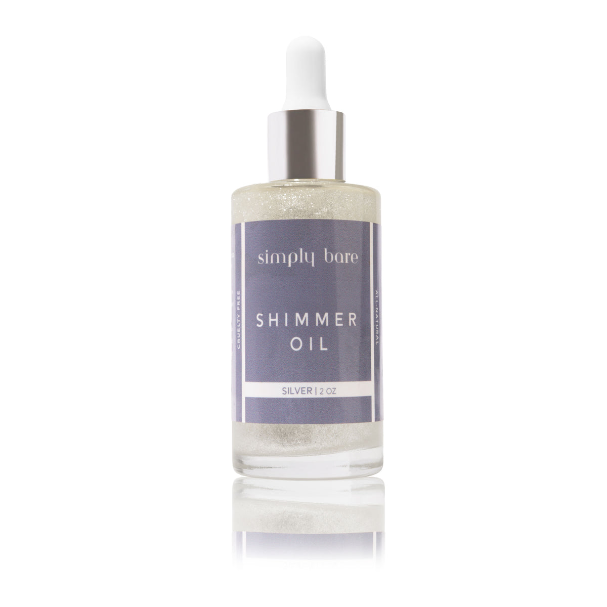 Shimmer Body Oil, Silver